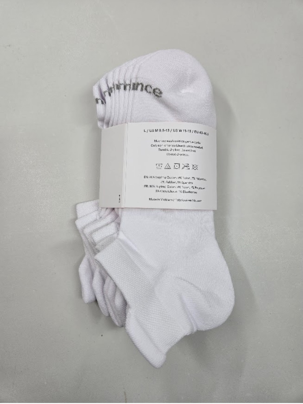 NWT QUINCE 4 Pack Everyday Cotton Solid Ankle Socks White 8218 - Picture 6 of 9